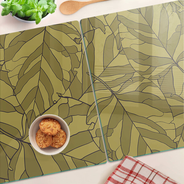 Snijplanken glas Bladeren in goudtinten