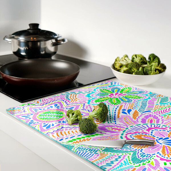 Snijplanken glas Bloemenpatroon in boho-stijl