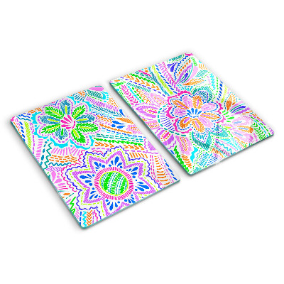 Snijplanken glas Bloemenpatroon in boho-stijl