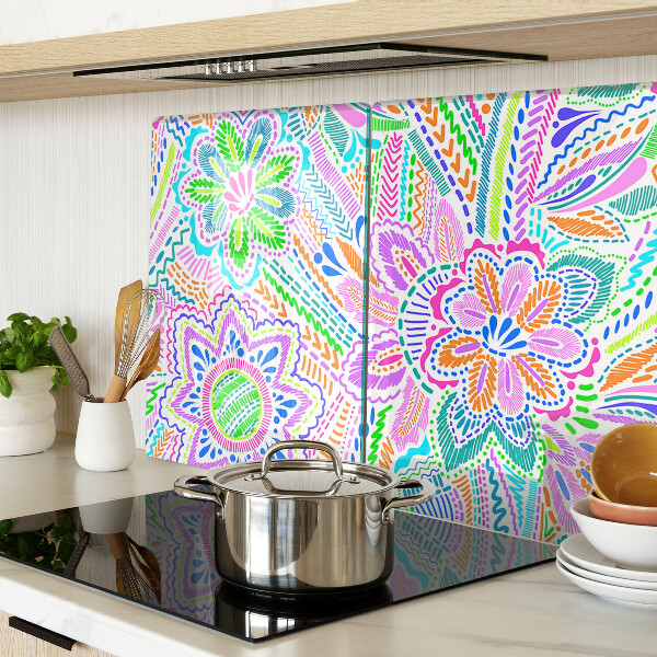 Snijplanken glas Bloemenpatroon in boho-stijl