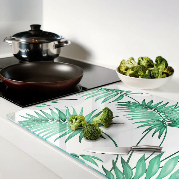 Snijplanken van glas Palmbladeren