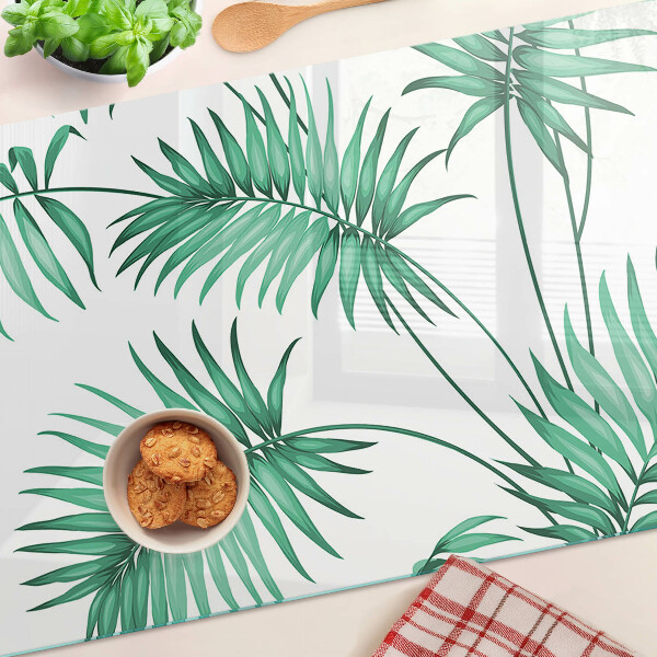 Snijplanken van glas Palmbladeren