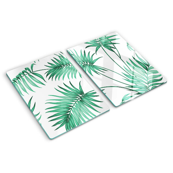 Snijplanken van glas Palmbladeren