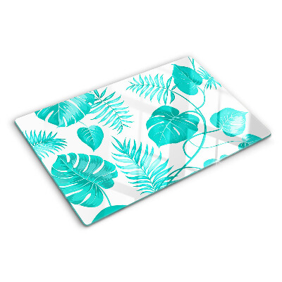 Snijplanken glas Tropische bladeren in verschillende tinten groen