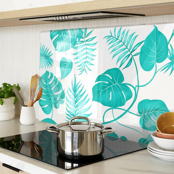 Snijplanken glas Tropische bladeren in verschillende tinten groen