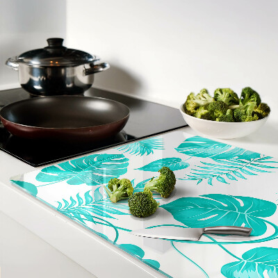 Snijplanken glas Tropische bladeren in verschillende tinten groen