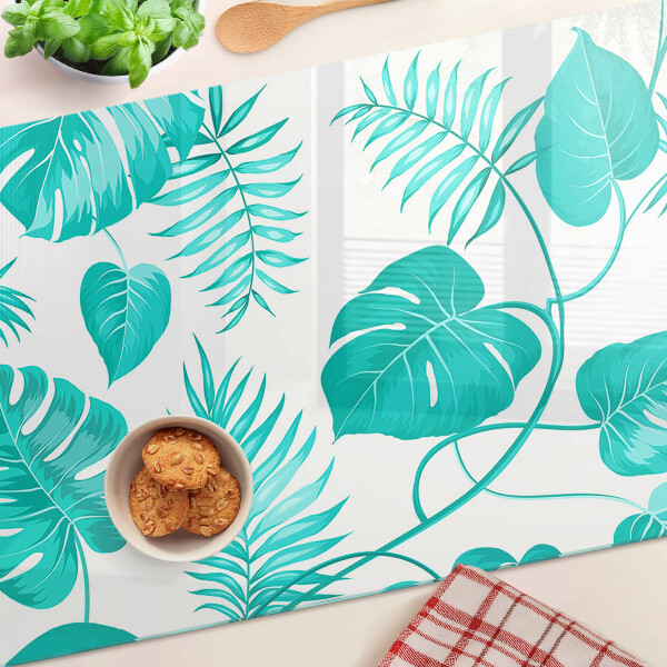 Snijplanken glas Tropische bladeren in verschillende tinten groen