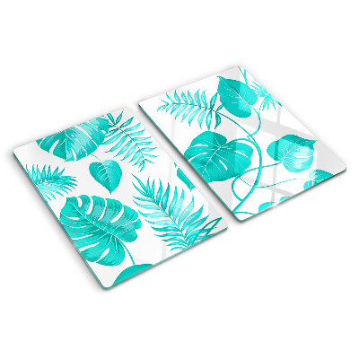 Snijplanken glas Tropische bladeren in verschillende tinten groen