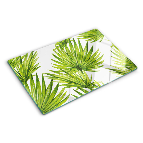 Glazen snijplanken Palmbladeren in verschillende tinten groen