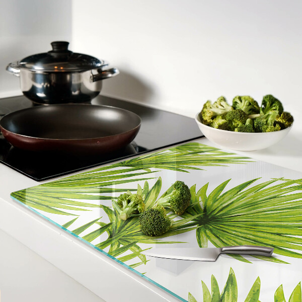 Glazen snijplanken Palmbladeren in verschillende tinten groen