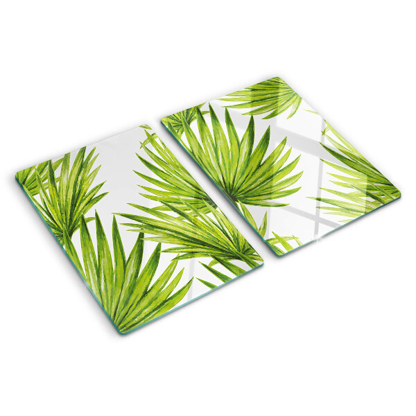 Glazen snijplanken Palmbladeren in verschillende tinten groen