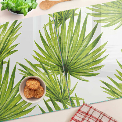 Glazen snijplanken Palmbladeren in verschillende tinten groen