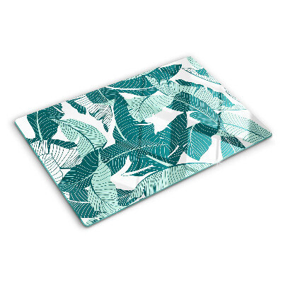 Glazen snijplanken Tropische bladeren in verschillende tinten groen