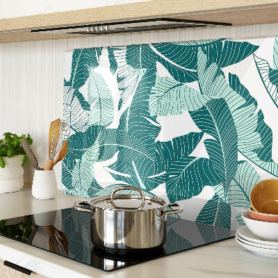 Glazen snijplanken Tropische bladeren in verschillende tinten groen