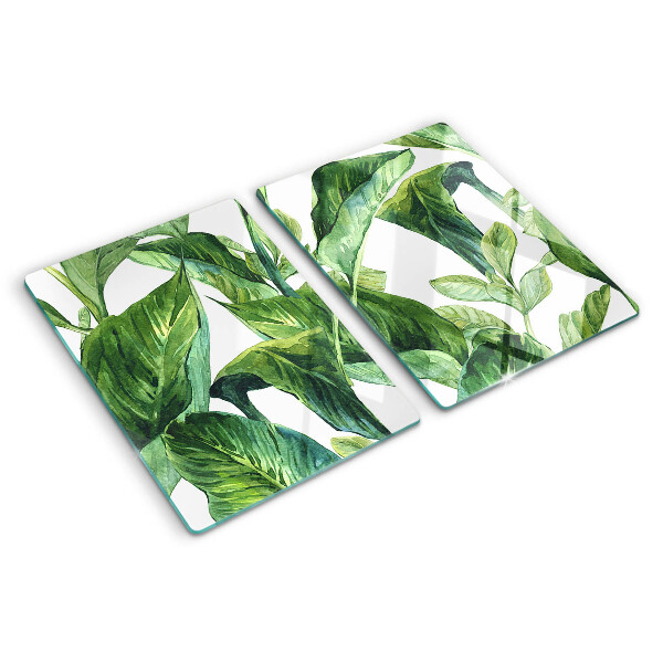 Snijplanken glas Bladeren van tropische planten