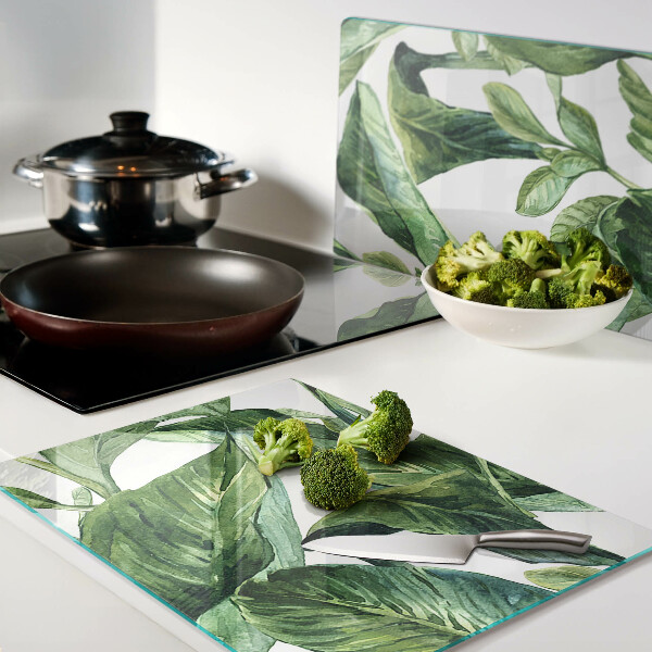 Snijplanken glas Bladeren van tropische planten