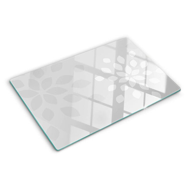 Snijplanken van glas Bloemenpatroon met bladeren