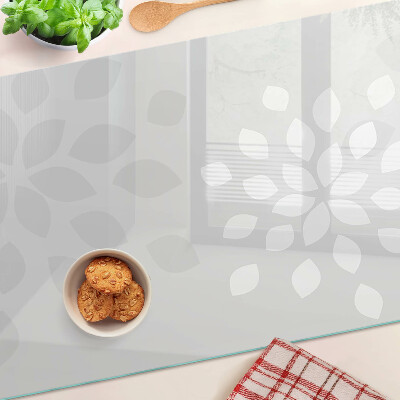 Snijplanken van glas Bloemenpatroon met bladeren