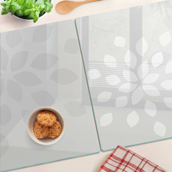 Snijplanken van glas Bloemenpatroon met bladeren