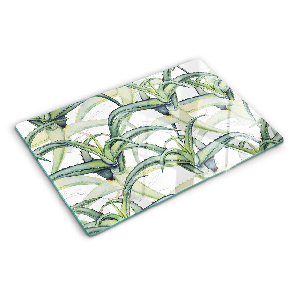 Glazen snijplanken Plantenbladeren in aquarelstijl