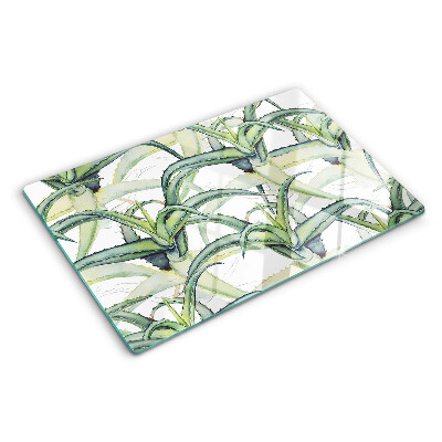 Glazen snijplanken Plantenbladeren in aquarelstijl