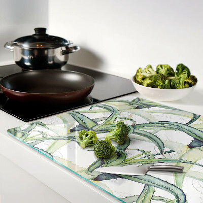 Glazen snijplanken Plantenbladeren in aquarelstijl