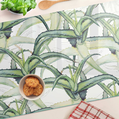 Glazen snijplanken Plantenbladeren in aquarelstijl