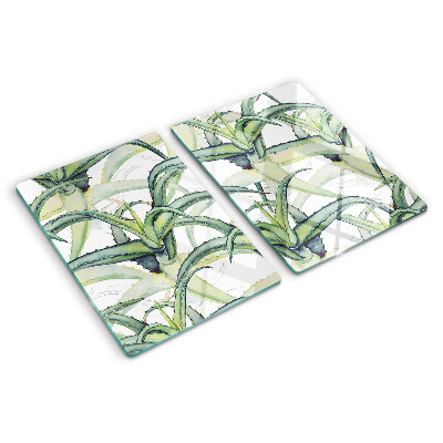 Glazen snijplanken Plantenbladeren in aquarelstijl