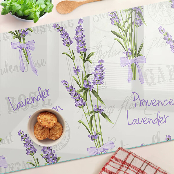 Snijplanken glas Lavendel en Provençaalse inscripties