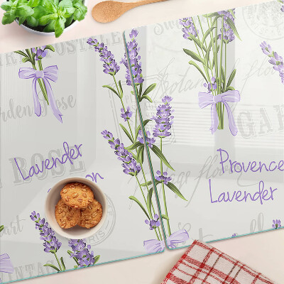 Snijplanken glas Lavendel en Provençaalse inscripties