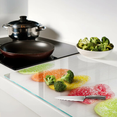 Glazen snijplanken Snoep in regenboogkleuren