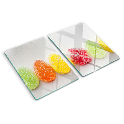 Glazen snijplanken Snoep in regenboogkleuren