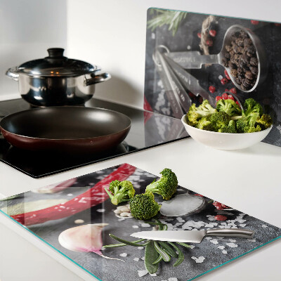 Snijplanken glas Specerijen en kruiden