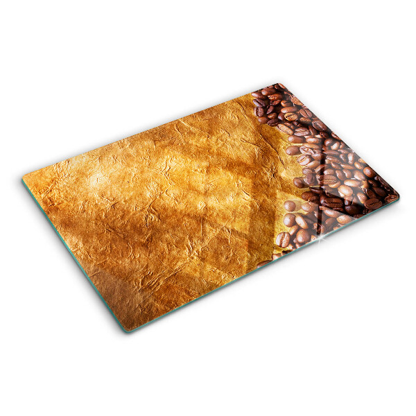 Glazen snijplanken Koffie- en leerpatroon