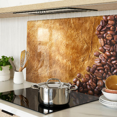 Glazen snijplanken Koffie- en leerpatroon