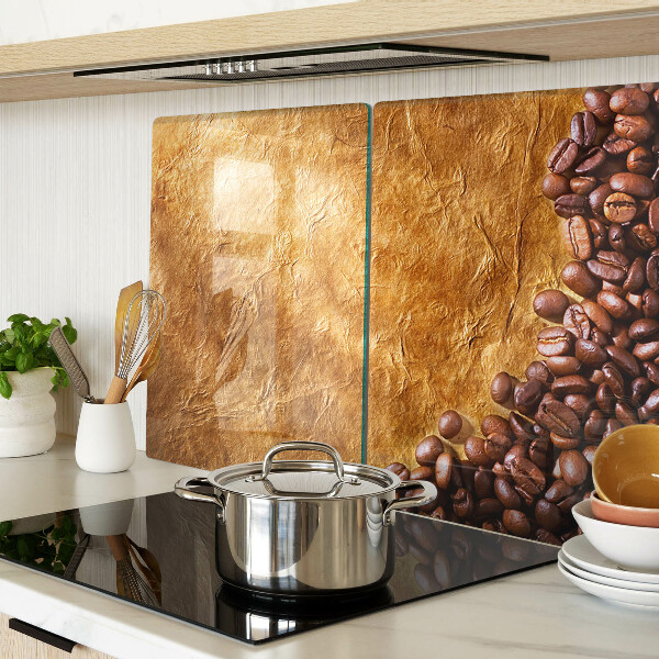 Glazen snijplanken Koffie- en leerpatroon