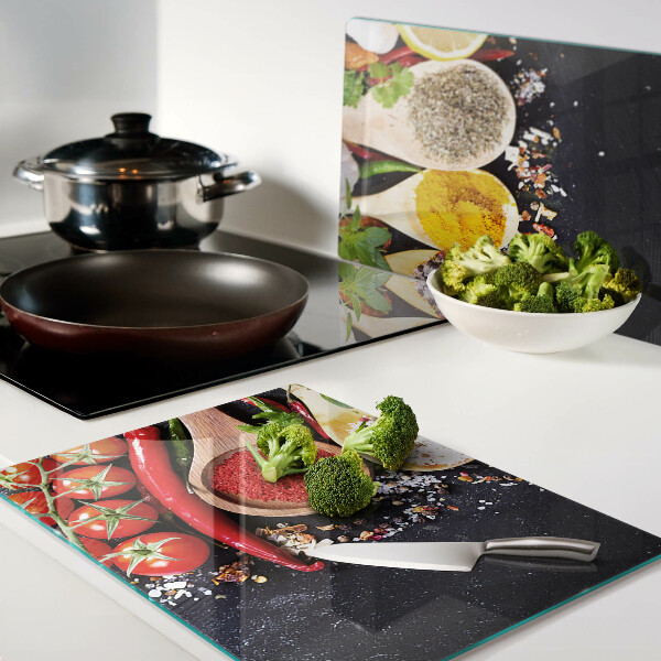 Snijplanken glas Specerijen en kruiden