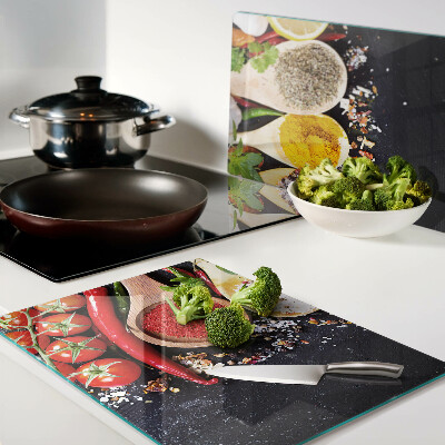 Snijplanken glas Specerijen en kruiden