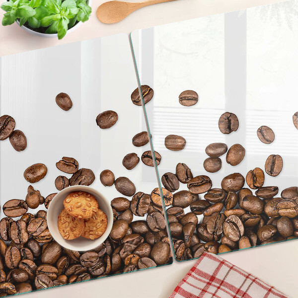 Glazen snijplanken Koffiebonen