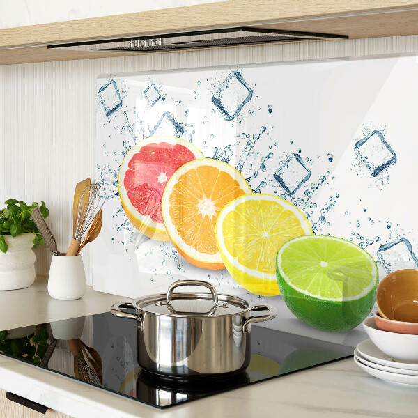 Glazen snijplanken Citrusvruchten in kleurrijke plakjes