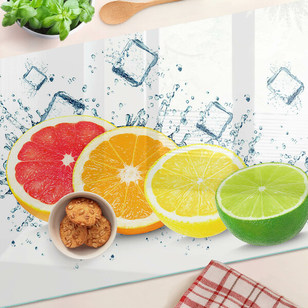 Glazen snijplanken Citrusvruchten in kleurrijke plakjes