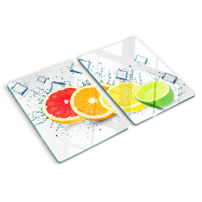 Glazen snijplanken Citrusvruchten in kleurrijke plakjes