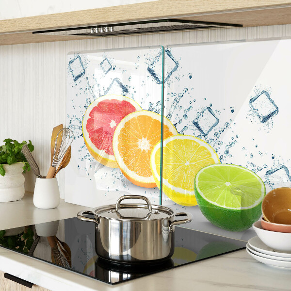 Glazen snijplanken Citrusvruchten in kleurrijke plakjes