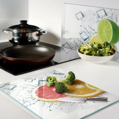 Glazen snijplanken Citrusvruchten in kleurrijke plakjes