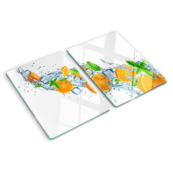 Glazen snijplanken Citrusvruchten in water