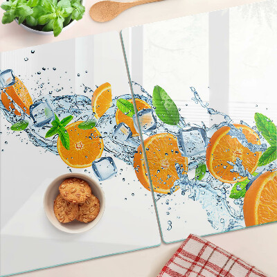 Glazen snijplanken Citrusvruchten in water