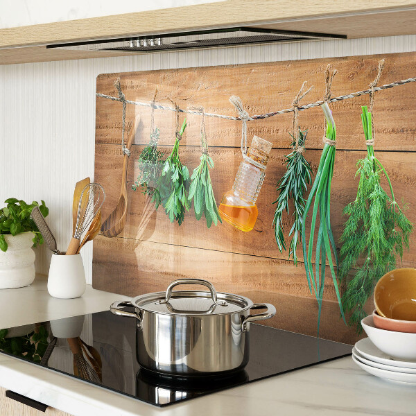 Glazen snijplanken Kruiden in de keuken