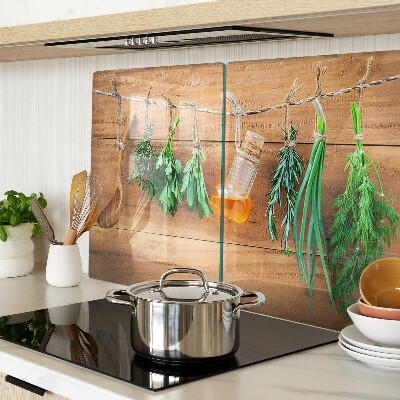 Glazen snijplanken Kruiden in de keuken