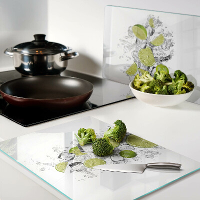 Snijplanken glas Citroenen en ijs