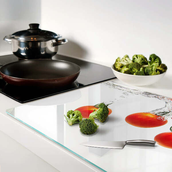 Glazen snijplanken Tomaten in water